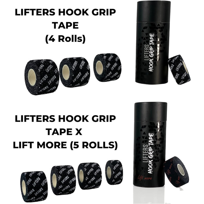 Стрічка Lifters Premium Hookgrip для важкої атлетики - Підйомна спортивна стрічка нековзна, гнучка стрічка для великого пальця, проста у використанні - ідеально підходить для кроссфіту, пауерліфтингу та фітнес-тренувань (підйом стрічки з гачком більше)