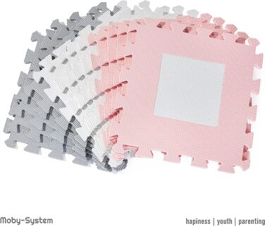 Килимок-пазл Moby-System для немовлят, 90 см x 90 см x 1 см, ігровий килимок, без запаху, килимок-головоломка великий, килимок-головоломка для хлопчиків і дівчаток, ігровий килимок нетоксичний, без запаху (Pmf-1)