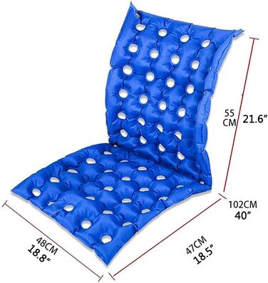 Надувна подушка для сидіння, подушка для повітряного крісла для скидання тиску - Надувна подушка для сидіння для інвалідного візка при болях у куприку - Подушка від тиску для нижньої частини та рани в ліжку
