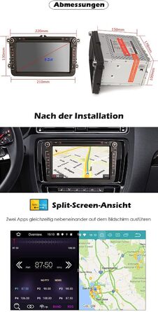 Автомобільна стереосистема Bluetooth GPS Navi CD-програвач для VW Golf 5/6 Golf Plus Multivan T5 Sharan Polo 6R Passat Tiguan Touran Seat Wireless CarPlay WiFi DSP Android Car OBD2 USB OPS TPMS, 8 Android 11