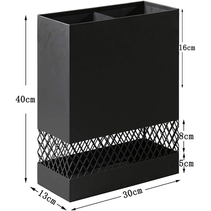 Підставка для парасольок Сучасна металева підставка для парасольки, прямокутна полиця для парасольки для вхідних дверей у передпокій, чорна