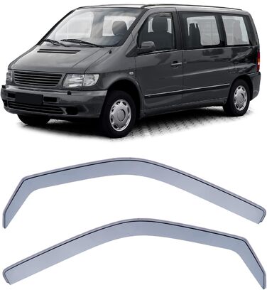 Вітровий дефлектор дощу вітрове скло чорний для Mercedes V-Class Vito W638 96-03