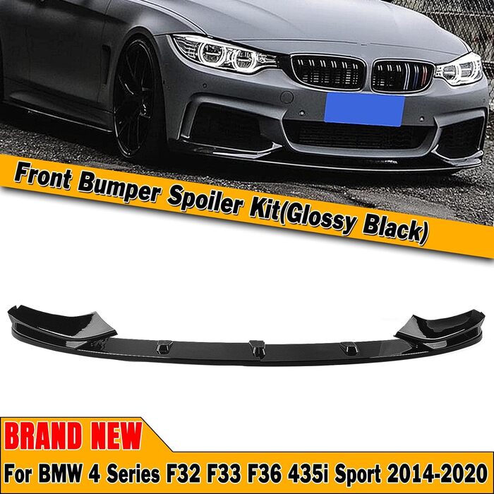 Губа спойлера переднього бампера автомобіля для BMW F32 F33 F36 4 Series M Sport 2014-2020 Глянцевий чорний