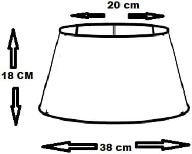 Абажур овальний Абрикос Класична конічна форма Ø 38см (20 * 38 * 18см)