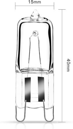 Лампа для духовки GMY 25 Вт 300 градусів, галогенна лампа для духовки G9 25 Вт 230 В для духовок і мікрохвильових печей, запасні частини для мікрохвильових печей, термостійкі лампочки, упаковка з 4 шт.