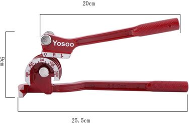 Плоскогубці для згинання мідних труб, 3 в 1 трубогиб трубогиб 0-180 градусів плоскогубці для згинання труб з алюмінієвого сплаву ручний трубогиб машина гальмо інструмент для згинання труб, для 6 8 10 мм міді