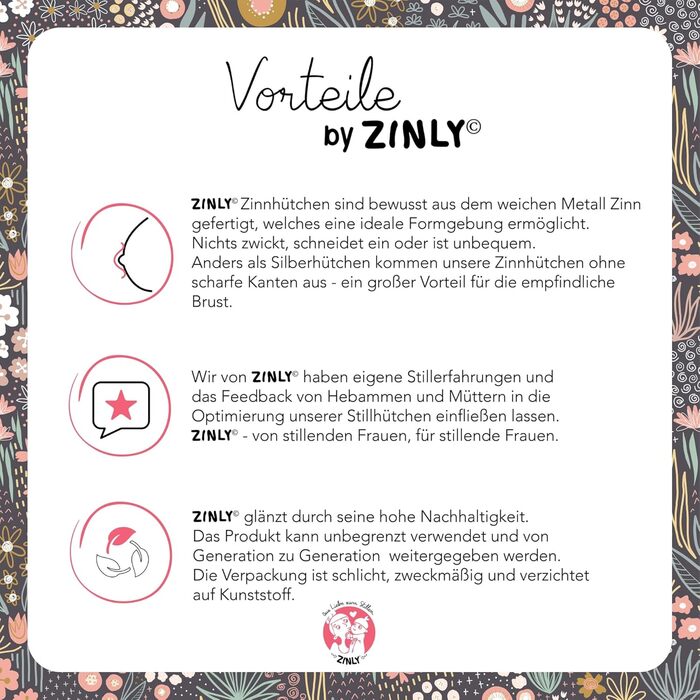 Протектор для сосків ZINLY Nipple Shield - Забезпечує захист і полегшення для роздратованих сосків - Високоякісне чисте олово (99,9) ЗРОБЛЕНО В НІМЕЧЧИНІ - Олов'яні ковпачки, кришки для сосків (2 шт. и). 2 шт. и (в упаковці 2 шт. и)