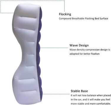 Надувний матрац Niktule Car Travel, Зазорна накладка на заднє сидіння, Автомобільний надувний матрац Подушка для заднього сидіння автомобіля, Матрац Надувне ліжко Подушка Кемпінговий Повітряний шезлонг, Надувне ліжко Самохідне туристичне ліжко для автомоб