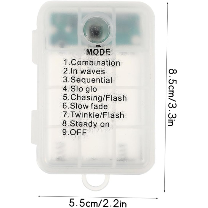 Комплекти Пульт дистанційного керування Струнні світлові аксесуари Прозорий корпус батареї USB Акумуляторний дріт Світлодіодний USB-акумуляторний блок Аксесуари Акумуляторна коробка з пультом дистанційного керування Кнопка Кнопка Батарея прозора 4 шт. 8,5