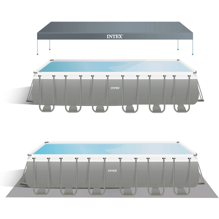 Набір прямокутних басейнів Intex 24 фути x 12 футів x 52 дюйми Ultra XTR