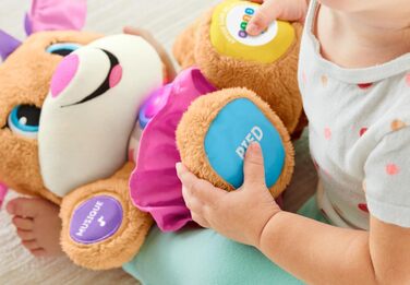 Іграшка будівельний транспортний засіб Fisher-Price - звуки та фрази, пропагує цифри, кольори та форми, з журавлем, версія англійська Італійська Португальська HWY65 (французька)