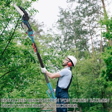 Міні-бензопила 6 дюймів, з акумулятором 2 x 3000mAh, подовжувачем і 2 ланцюгами, безщіткова акумуляторна бензопила з запобіжним замком, для обрізки садових дерев, ножиці для різання дерева