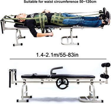 Складне тракційне ліжко POCDOKYZ, корекція постави хребта, водонепроникний і зручний, домашній офіс, клініка, апарат для полегшення болю в нижній частині спини