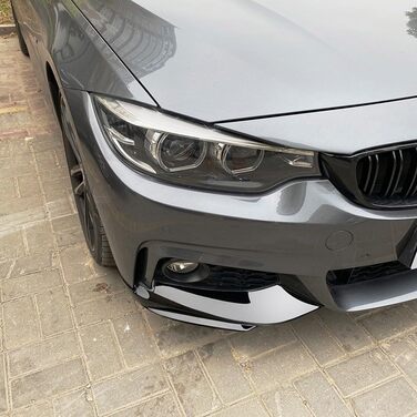 Для BMW 4 Series F32 F33 F36 M Sport 2014-2020 2 x Глянцева чорна губа переднього бампера