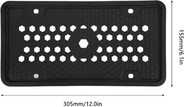 Тримач номерного знака, 2 шт. и Захист номерного знака, силіконова рамка, м'яка, гнучка, чорна, 305 x 155 мм, для моделей Сполучених Штатів