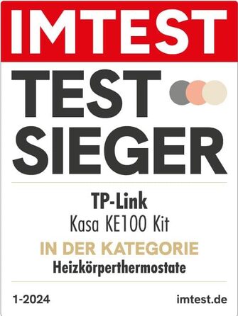 Інтелектуальний радіаторний термостат TP-Link Kasa - стартовий набір Wi-Fi, включаючи 1 термостат і 1 концентратор, контроль опалення (додаток Kasa, геозонування, виявлення відкриття вікна), Matter, Alexa