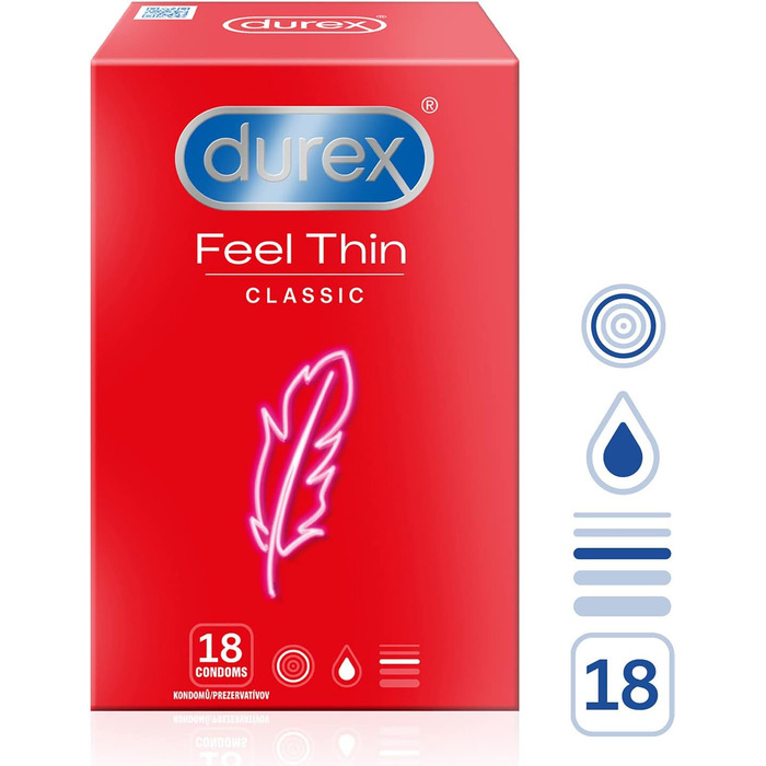 Класичні презервативи Durex Feel Thin презерватив Gossamer для інтенсивних відчуттів та інтимної єдності (18)