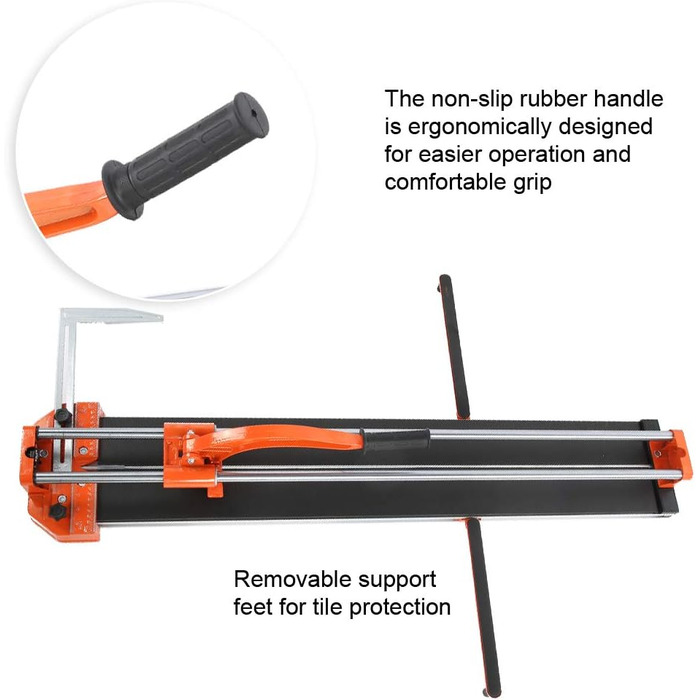 Плиткоріз, Професійний ручний інфрачервоний інструмент для різання каменю, довжина 1000 мм, Плиткоріз для керамічної плитки з кульковими підшипниками для важких умов експлуатації, Ергономічний