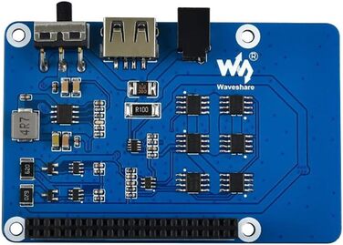 ДБЖ HAT для плат серії Raspberry Pi підтримує безперебійне джерело живлення 5 В, заряд і вихідну потужність одночасно, моніторинг у реальному часі