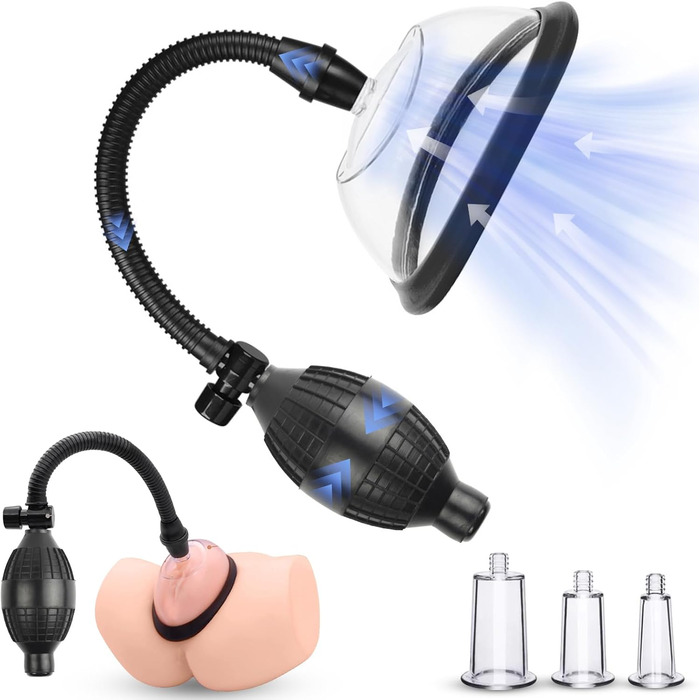 Еротична секс-іграшка BDSMLOVE Vagina Pump для жінок, Pump Clitoris Vacuum Pump Nipple Sosking Sople з 5 сильними присосками, Набір секс-іграшок для пари (15)