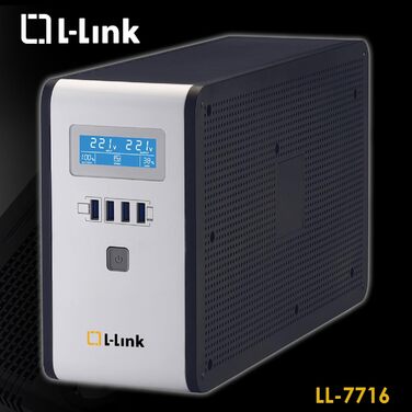 Блок живлення інтерактивної системи L-Link Sai 1600 ВА з РК-дисплеєм, чорний