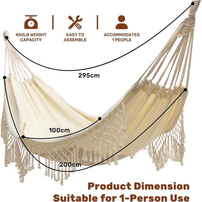 Гамак BEJOY з каркасом, надзвичайно великою бавовняною тканиною та регульованою міцною сталевою рамою для внутрішнього саду на відкритому повітрі Кемпінгові гойдалки для дорослих дітей, ліжко-гойдалка для кемпінгу патіо