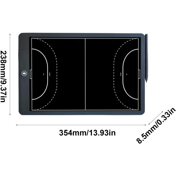 РК-дошка для письма, РК-дошка для малювання, 16-дюймова футбольна тактична дошка для письма - нотатки для футбольних тренерів, РК-планшет для стратегічного письма, обладнання p A