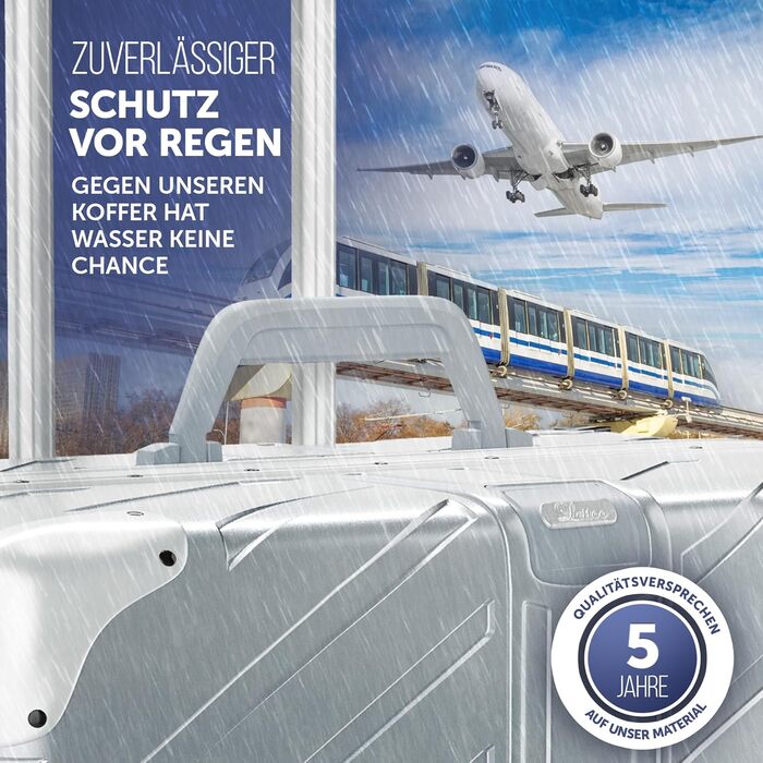 Валіза з твердим корпусом велика 105 л Дорожня валіза з алюмінієвим каркасом - Надзвичайно міцна валіза на візку з кріпленням для сумки WATERPROOF Захист кутів (сріблястий, валіза 29 дюймів) Валіза 29 дюймів срібляста