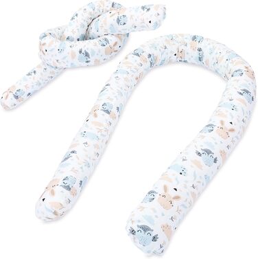 Ліжко Snake Bed Подушка Подушка для годування Ліжко Roll Bed Edge Protector Декоративна подушка Bed Border Snake XL Handmade White Dots on Grey 200 см