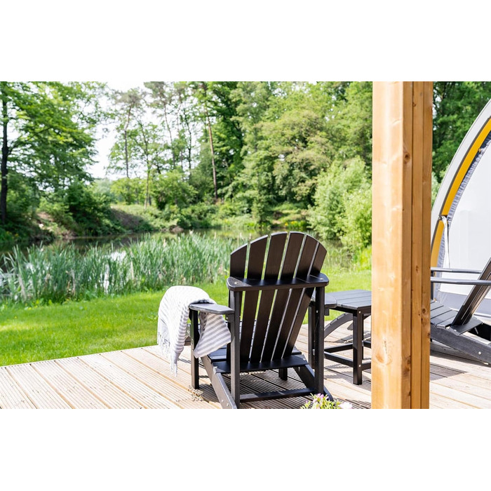 Садове крісло MaximaVida Adirondack Montreal Black - Низькі витрати на обслуговування 79 x 80 x 88 см