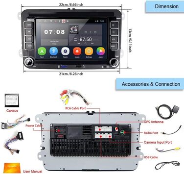 Автомобільна стереосистема CAMECHO Android з Navi