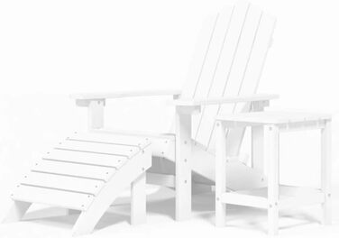 Садове крісло Genrico Wenjingqi-3095708 Adirondack з підставкою для ніг і столом з HDPE