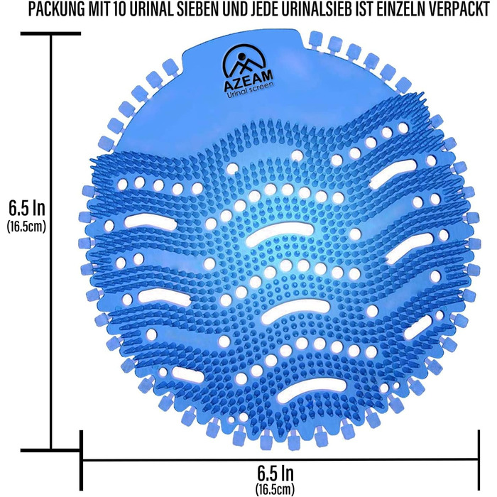 Ситечко для пісуара 10 шт. з ароматом Вставка для пісуара 30 днів Ефект свіжості Ситечко Pissoir Захист від бризок Освіжувач повітря Кожен пісуар і пісуар Одноразові рукавички Килимок-вставка для пісуара (блакитна/морська свіжість) (20 шт. - блакитна / мо