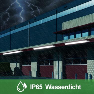 Світлодіодна вологонепроникна лампа TONFFI 115 см, світлодіодна трубка 36 Вт 4100 лм, послідовне підключення, нейтральний білий, водонепроникна вологозахищена лампа IP65 Ванна лампа Стельовий світильник для підвалу, майстерні, гаража Кухня, ванна кімната,