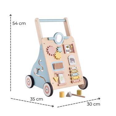 Активність Baby Walker Wood, Baby Walker, Дерев'яна іграшка, Подарунок хлопчикам на перший день народження, Іграшки для дитини 1 року, Подарунки на день народження (Safari)