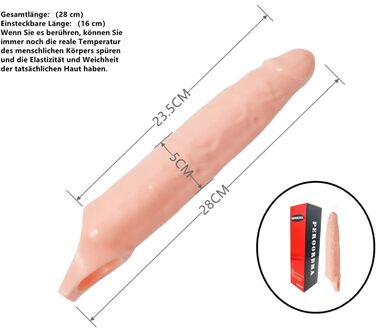 Великий реалістичний фалоімітатор Рукав для пеніса 28 см Набір секс-іграшок Чоловіче розширення пеніса Екстремальні рукави для сексуальної затримки еякуляції Секс-іграшки для пар чоловіків
