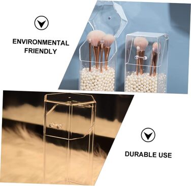 Набори акрилова настільна складна коробка для зберігання з намистинами, настільний органайзер, контейнер для зберігання на стільниці, органайзер для палітри макіяжу, прозорий органайзер для макіяжу, великий, 2
