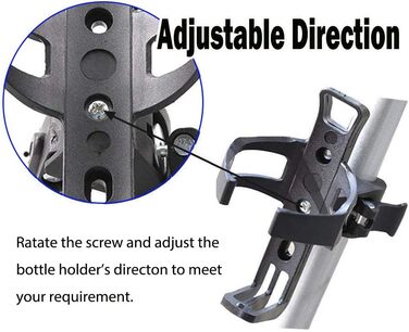 Тримач для пляшки з губкою Тримач для чашки для велосипеда Тримач для пляшки для велосипеда, універсальний розмір, що обертається на 360 градусів, підходить для велосипедів, гірських велосипедів, дитячих велосипедів, колясок та інвалідних візків (чорний)