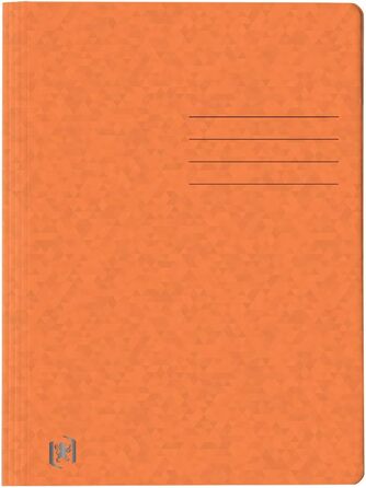 Оксфордська папка А4, виготовлена з картону, в асортименті 25 шт. (помаранчева, одинарна)