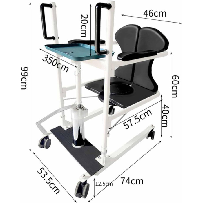 Багатофункціональний гідравлічний підйомний перемикач, перемикач для догляду за людьми похилого віку, портативне туалетне крісло, підходить для квартир, лікарень, будинків престарілих