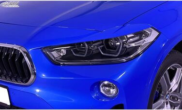 Накладки на фари, сумісні з BMW X2 F39 2017-2023 (ABS), нефарбовані