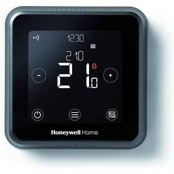 Провідний інтелектуальний термостат Honeywell Home T6 - чорний - сенсорний екран керування опаленням із геозонуванням, Alexa, Apple і Google - 868 МГц - просте встановлення та налаштування програми для комбінованих котлів