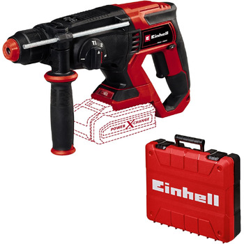 Акумуляторний перфоратор Einhell TE-HD 18/20 Li-Solo Power X-Change (18 В, 1,8 Дж, свердління 20 мм у бетоні, максимальна частота ударів 4750 хв-1, в кейсі, без акумулятора) без акумулятора та зарядного пристрою без аксесуарів