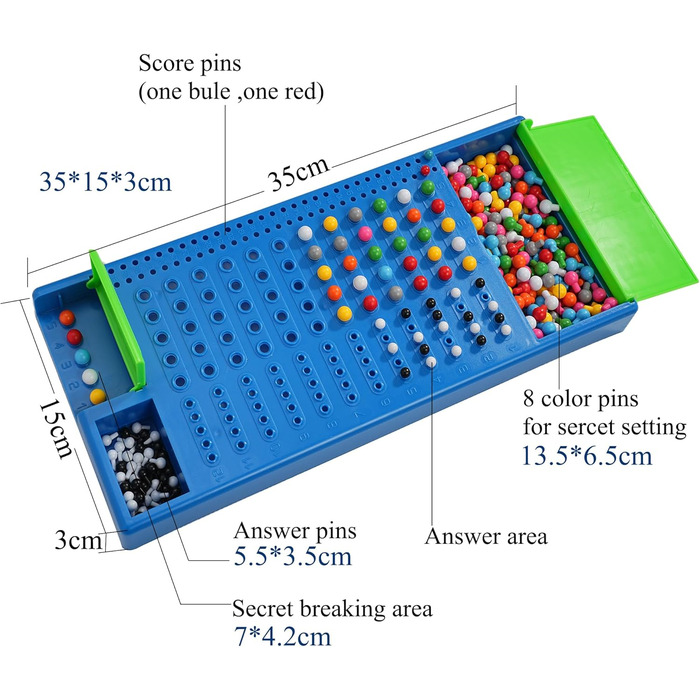 Настільна гра Пошук коду Логічна гра, Master Mind Гра Mastermind Стратегічна гра Сімейна гра Настільні ігри для сім'ї та дітей, Розвиваючі іграшки для дітей та дорослих Різнокольорові