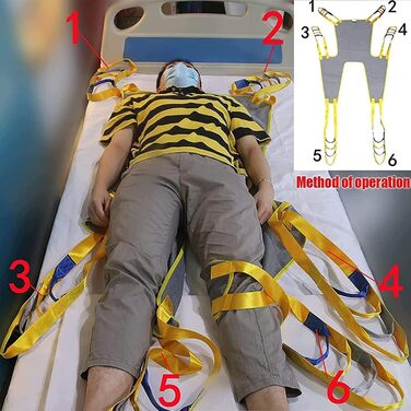 Туалетна сітка для всього тіла Важкий слінг для пацієнта, Слінг для підйому літніх людей з розділеними ногами, Душовий ремінь для підйому пацієнта, Важкий ремінь для перенесення для інвалідів