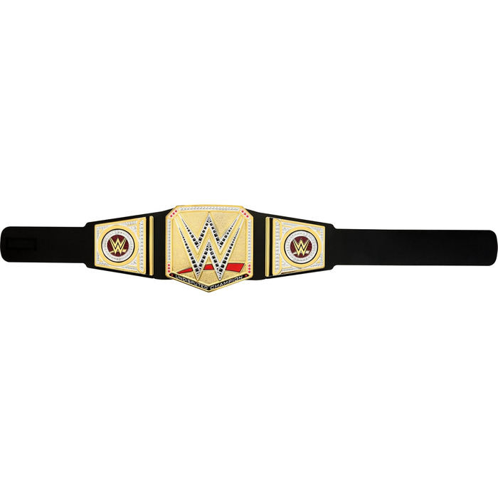 Пояс Mattel WWE Championship, рольова гра та костюм Беззаперечного чемпіонату WWE Universal Championship, приблизно 100 см завдовжки зі штучної шкіри з унікальною індивідуальною настройкою, HYJ35