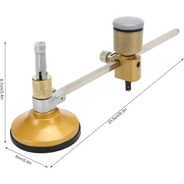 Склоріз, сталевий матеріал Фурнітура Аксесуари 400 мм Регульований інструмент для різання скла компасного типу для малювання скла Круг Відкриття отвору Витяжка