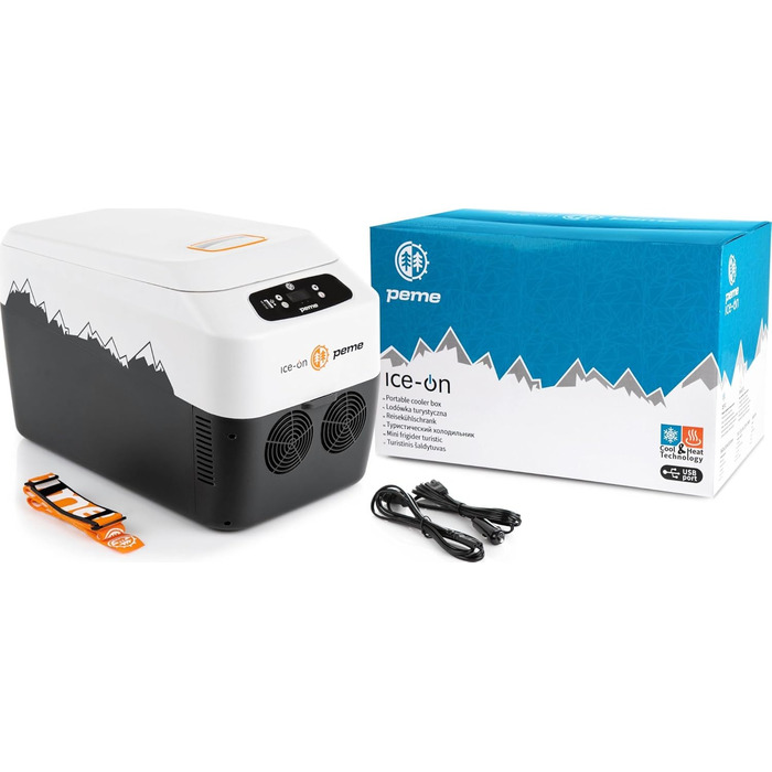 Л Adventure Orange Термоелектричний з режимом ECO AC/DC для охолодження та збереження тепла Cool Box з підключенням 12 вольт і 230 вольт Міні-холодильник для автомобіля та кемпінгу 32 літри, 30-50