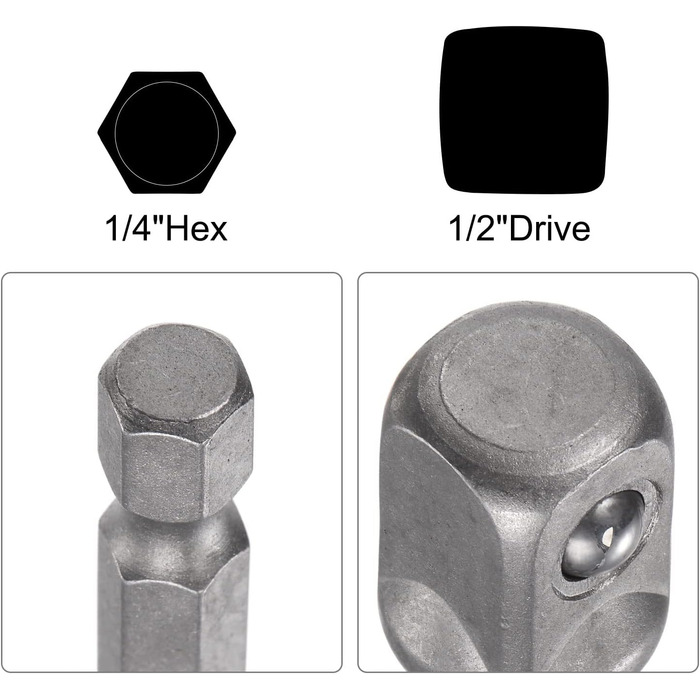 Карта пошуку постачальників 1/2 торцевий ключ набір аксесуарів шестигранний гніздо глибиною 24 мм, довжиною 6 дюймів та шестигранний адаптер з хвостовиком 1/4 дюйма