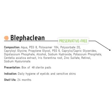 Стерильних серветок для повік Blephaclean від блефариту Freepost від Blephaclean, 40